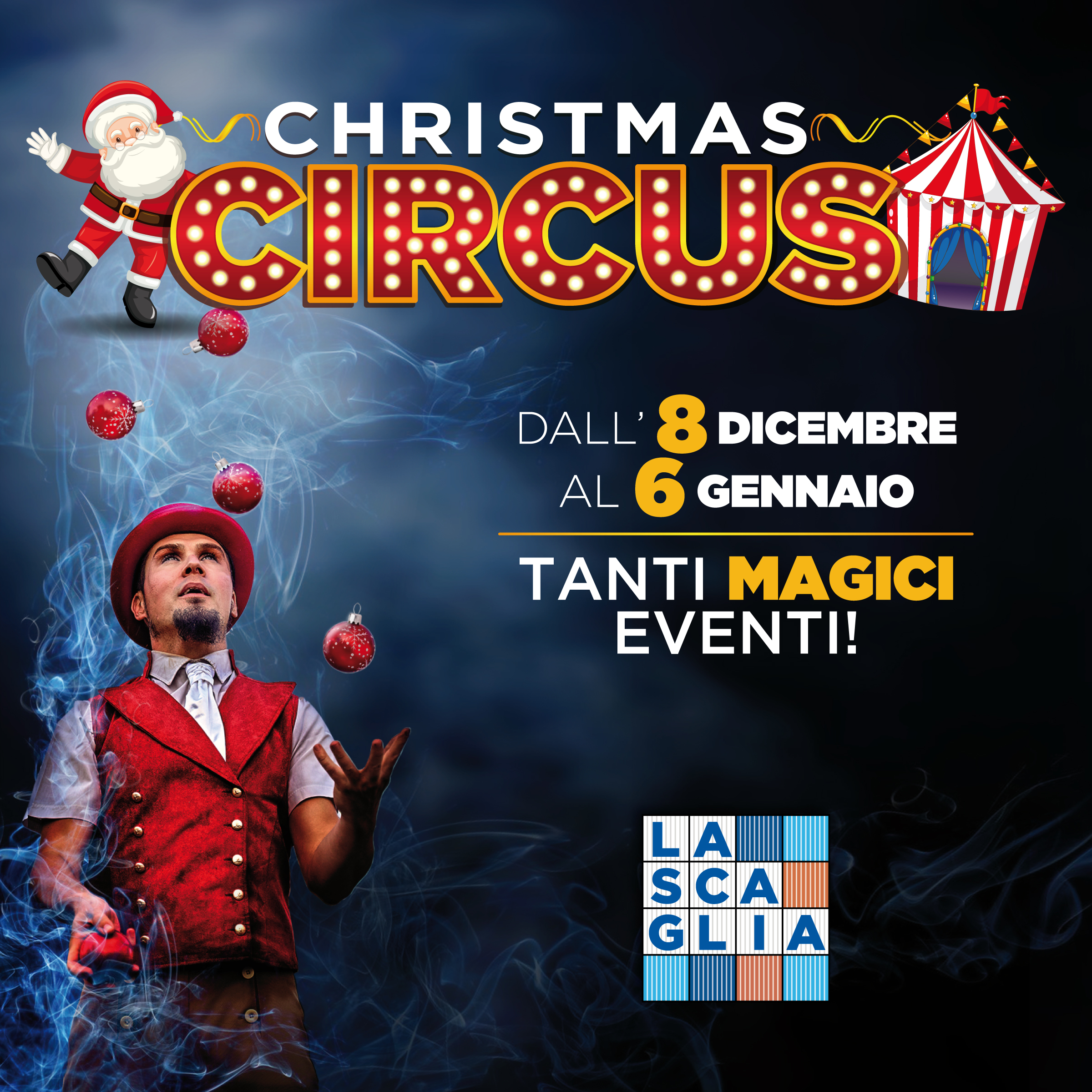 evento christmas circus centro commerciale la scaglia thekom