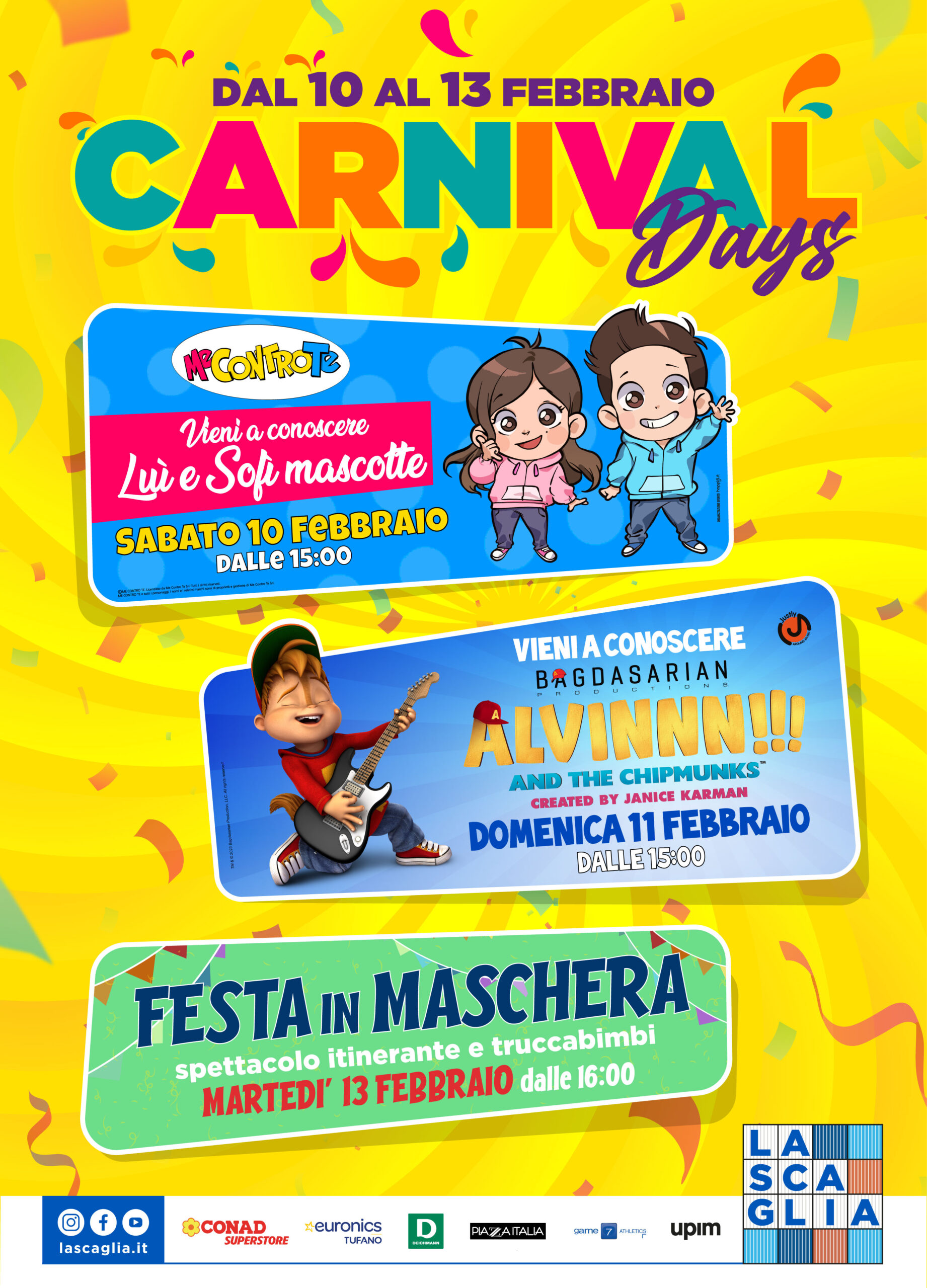 centro commerciale la scaglia evento carnival days 2024 thekom