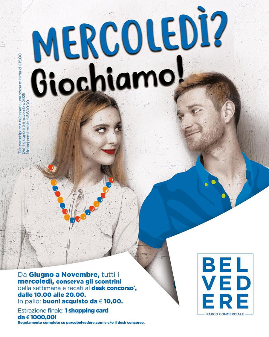 parco commerciale belvedere concorso mercoledi giochiamo 2025 thekom