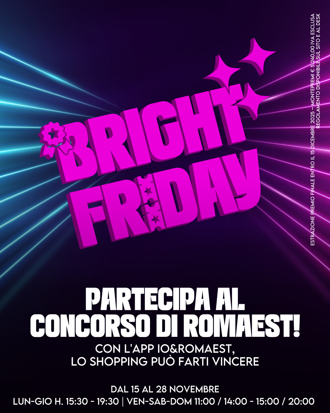 Immagine promozionale concorso Bright Friday all CC RomaEst
